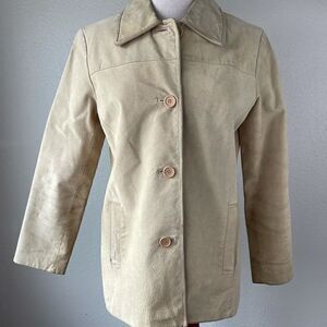 Cuero Tan Leather Jacket Size S